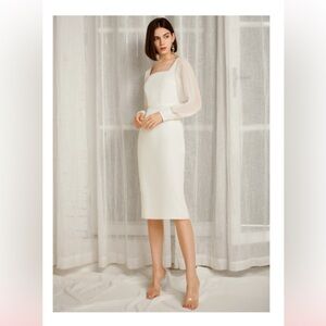 NWT JJ House white dress size M